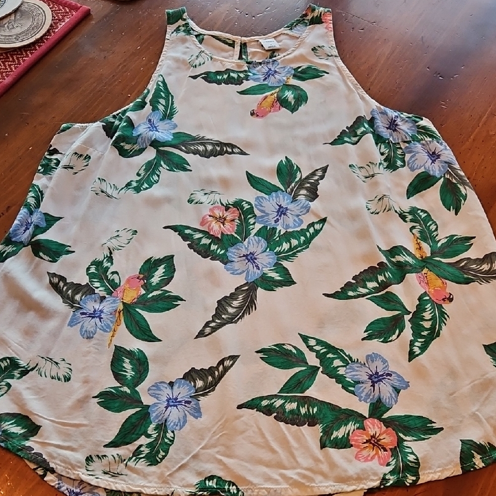 Old Navy Tropical Floral Tank Top - Multicolor